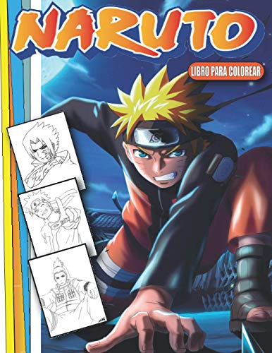 Naruto libro para colorear: naruto manga libro para colorear para niños y adultos
