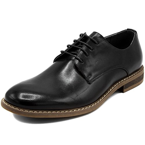 Nautica Men's Wingdeck Oxford Shoe Fashion Sneaker Black Smooth-7.5