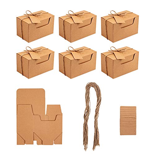 NBEADS Caja de Papel de Cáñamo, 30 Juegos Caja de Cartón Plegable para Alimentos con Etiqueta de Cordón para Pastel de Dulces de Favor de Boda y Regalo de Bricolaje, 10x6x6cm NBEADS Caja de Papel de Cáñamo, 30 Juegos Caja de Cartón Plegable para Alimentos con Etiqueta de Cordón para Pastel de Dulces de Favor de Boda y Regalo de Bricolaje, 10x6x6cm