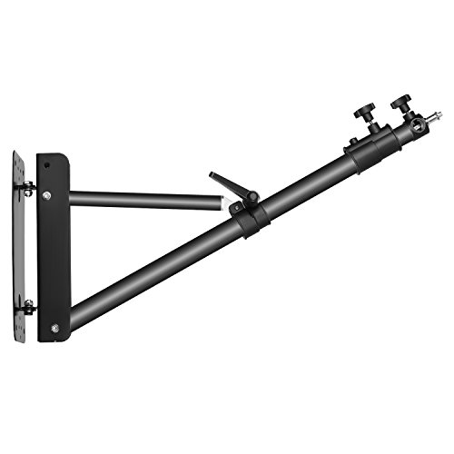 Neewer Triángulo Montaje en Pared con Brazo para Fotografía Estudio Vídeo Luz Estroboscópica Luz Monolight,Caja Luz,Reflector Paraguas,Flexible 180 Grados Rotación 125cm(negro)