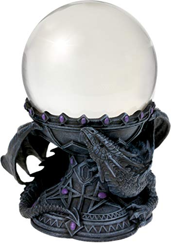 Nemesis Now Dragon Beauty - Soporte para Bola de Cristal (Resina, 18 cm), Color Gris