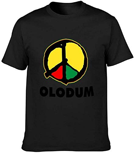 New Olodum Brazil Music Retro Peace Logo T Shirt,Black,M