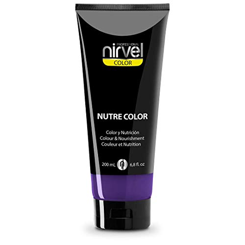 Nirvel NUTRE COLOR FLUOR Mora 200 mL Mascarilla Profesional - Coloración temporal - Nutrición y brillo