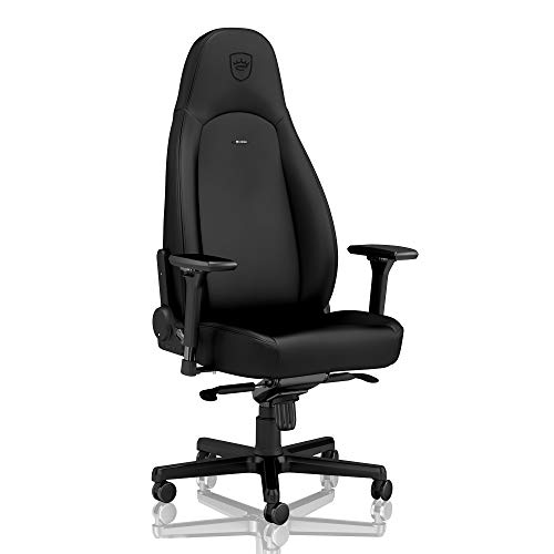 noblechairs Icon Silla de Gaming - Silla de Oficina - Silla de Escritorio - Reclinable a 135 ° - Cuero Sintético PU - 150 kg - Edición Negro