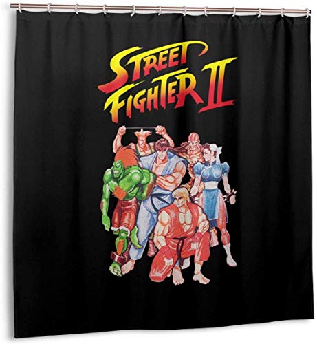 not Fabric Polyester Shower Curtain - Standard 60" X 72" Inch,Street Fighter II Video Game Inspired Multi-Size
