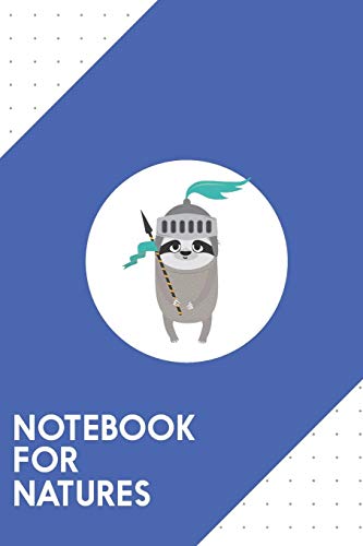 Notebook for Natures: Dotted Journal with Medieval Knight Sloth with lance Design - Cool Gift for a friend or family who loves beauty presents! | 6x9" ... College, Tracking, Journaling or as a Diary