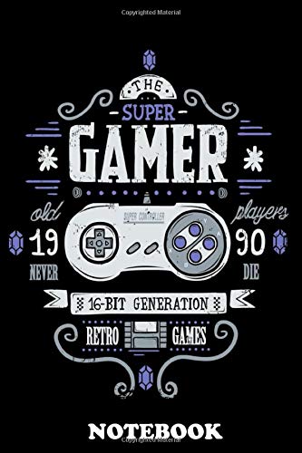 Notebook: Super Gamer , Journal for Writing, College Ruled Size 6" x 9", 110 Pages