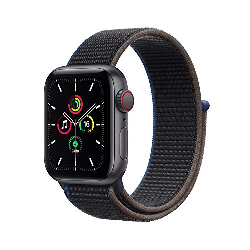 Nuevo Apple Watch SE (GPS + Cellular, 40 mm) Caja de Aluminio en Gris Espacial - Correa Loop Deportiva en Color carbón