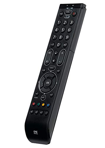 One For All URC7120 - Mando a distancia Universal Essence 2 para 2 dispositivos TV, TNT (Satélite, decodificador/cable) - Control remoto universal - Funciona con todas las marcas – Negro