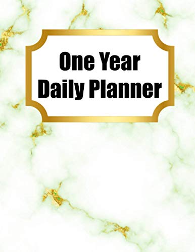 One Year Daily Planner: Luxury Pale Green 8.5 X 11 Inch Marble Planner. Days of the week are shown on a single page. Undated so you can start any day ... Family and Friends. Business or Personal Use.