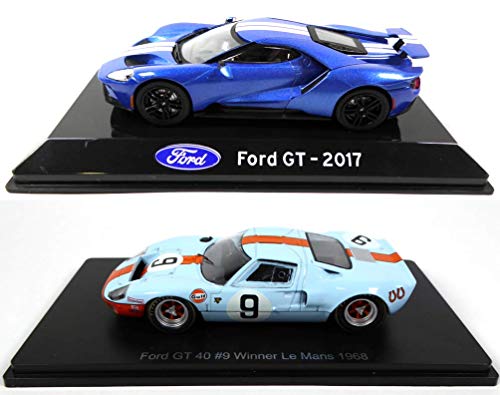 OPO 10 - Lote de 2 Autos: Compatible con Ford GT 2017 + GT40 Gulf # 9 Winner Le Mans 1968 (S33 + LM04) OPO 10 - Lote de 2 Autos: Compatible con Ford GT 2017 + GT40 Gulf # 9 Winner Le Mans 1968 (S33 + LM04)