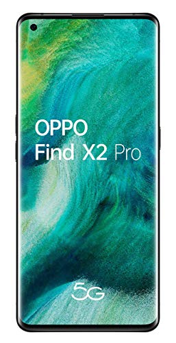 OPPO Find X2 PRO 5G – Pantalla de 6.7" (OLED, 12GB/512GB,Snapdragon 865, 4.260 mAh, cámara trasera 48MP+48MP+13MP, cámara frontal 32MP, Android 10,) Negro