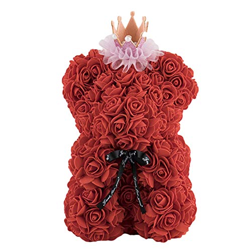 Oso Rosa, Oso De Peluche Rosa, Regalo Único De Oso De Flores Para El Día De San Valentín, Aniversario, Cumpleaños Y Despedidas De Soltera, Exquisito Oso Animal Con Caja De Regalo Transparente