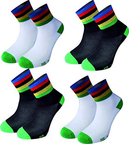 Pack 4 Pares Calcetines OLIMPICO/World Champion, EKEKO TKS Modelo Bike Algodon, Hipoalergicos, Suaves y duraderos. (S(35-39)) Pack 4 Pares Calcetines OLIMPICO/World Champion, EKEKO TKS Modelo Bike Algodon, Hipoalergicos, Suaves y duraderos. (S(35-39))