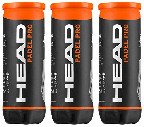 PACK DE 3 BOTES DE PELOTAS DE PADEL HEAD PADEL PRO WPT PACK DE 3 BOTES DE PELOTAS DE PADEL HEAD PADEL PRO WPT