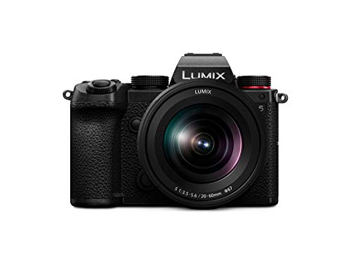 Panasonic LUMIX DC-S5KE-K - Cámara Evil de 24 MP (Pantalla táctil de 3", Estabilizador Óptico de 5 Ejes, Visor OLED, Raw, Wi-Fi, 4 K, Kit con Objetivo Lumix 20-60mm/F3.5-5.6) Negro