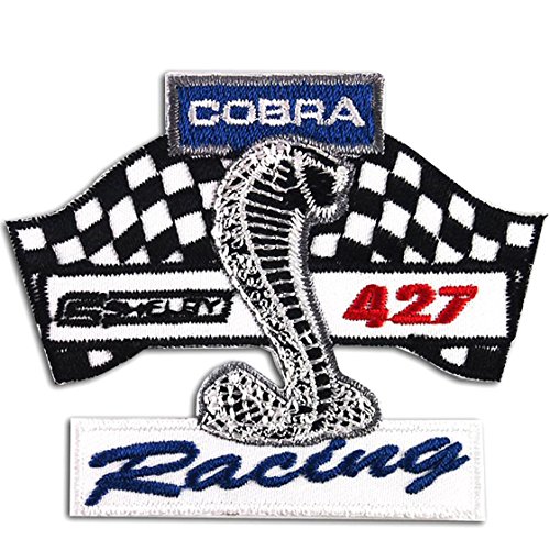 Parche bordado para planchar, para Ford Shelby Cobra Mustang Racing.