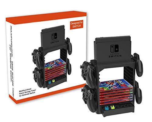PeakLead Soporte Almacenamiento Juego de la Torre para Nintendo Switch Games Storage Tower Stand para Switch Consola Dock Set, Mando Joy-con, Pro Controller, Tarjeta, Auriculares Gaming Accesorio PeakLead Soporte Almacenamiento Juego de la Torre para Nintendo Switch Games Storage Tower Stand para Switch Consola Dock Set, Mando Joy-con, Pro Controller, Tarjeta, Auriculares Gaming Accesorio