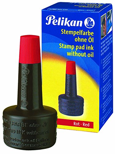 Pelikan 351221 - Tinta de sello 4K sin ACeite, 28 ml, adecuado para todos los sellos de oficina, rojo