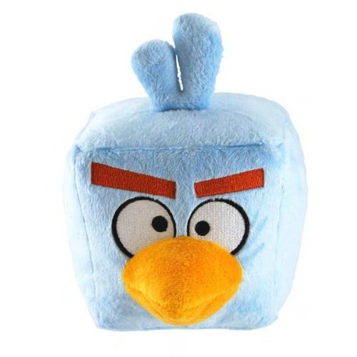 Peluche Angry Birds Space - Sonore (sons tirés du jeu vidéo) - Ice Bird (alias Ice Bomb Bird ou Ice Cube Bird) - 20/25 cm