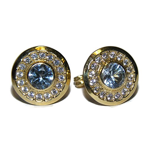 Pendientes de oro de 18k con circonitas. 11mm Pendientes de oro de 18k con circonitas. 11mm