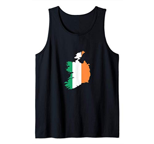 Perfil de país de Irlanda en la bandera Camiseta sin Mangas