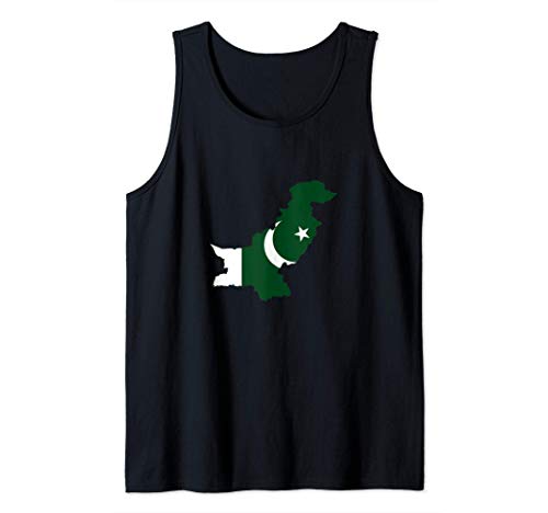Perfil del país de Pakistán en la bandera Camiseta sin Mangas