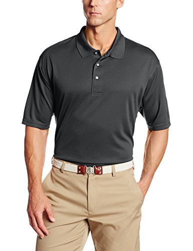 PGA TOUR Men's Big Tall Golf Airflux Solid Short Sleeve Polo Shirt, Caviar, 2X