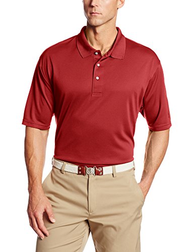PGA TOUR Men's Big & Tall Short Sleeve Airflux Solid Polo, Chili Pepper, 2X