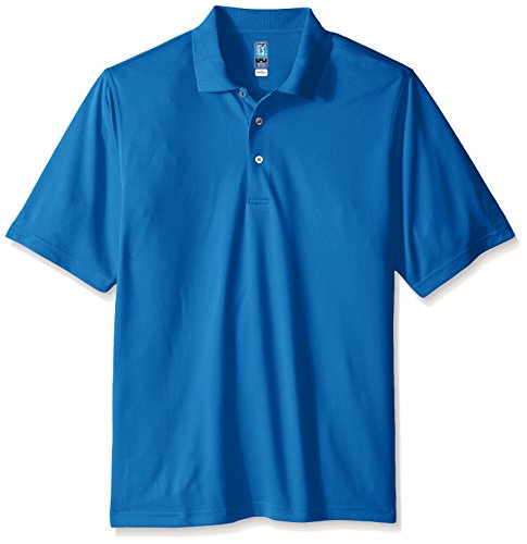 PGA TOUR Men's Big & Tall Short Sleeve Airflux Solid Polo, Classic Blue, 2X