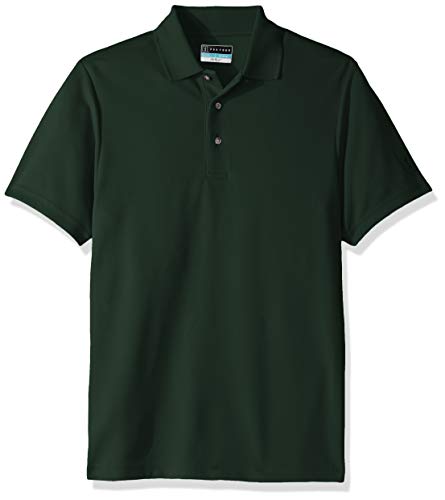PGA TOUR Short Sleeve Airflux Solid Polo Shirt Camiseta de Golf, Pineneedle, 2X para Hombre