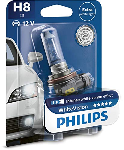 Philips WhiteVision Xenon Effect H8, lámpara de faro 12360WHVB1, blister individual