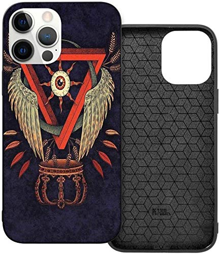 Phone Case The Occult Gallery All Seeing Skull-Eye iPhone 12/12 Pro/12 Pro MAX /12 Mini(2020),Liquid TPU Silicone Gel Full Body Shockproof Drop Protection Case Beautiful and Handsome