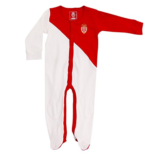 Pijama para bebé del AS Mónaco – Colección oficial del ASM FC – Talla de bebé, Bebé niño, rojo, 12 meses