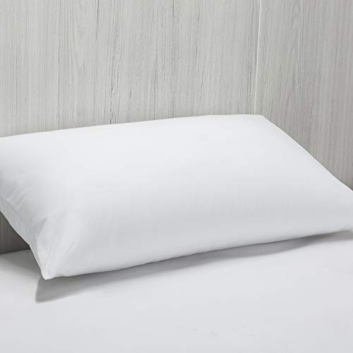 Pikolin Home Almohada de Fibra antiácaros de firmeza Media y Alta con Funda extraíble Transpirable, Recomendada para Dormir de Lado o Boca Arriba, Blanco, 60 x 40 cm