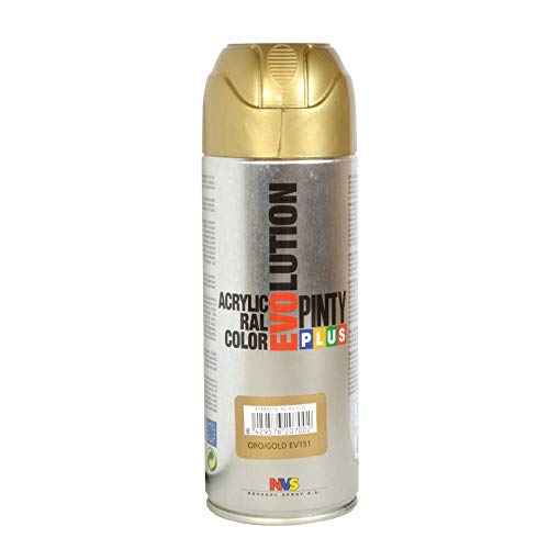 PINTYPLUS EVOLUTION 279 Pintura Spray Acrílica Brillo 520cc Gold P151, Oro, 0.6 PINTYPLUS EVOLUTION 279 Pintura Spray Acrílica Brillo 520cc Gold P151, Oro, 0.6