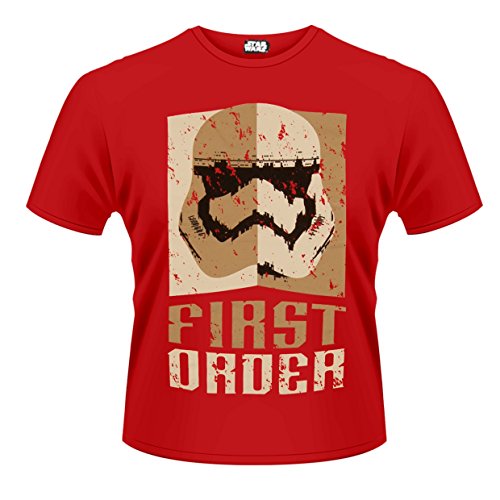 Plastic Head Star Wars The Force Awakens Stormtrooper Camiseta, Rosso, X-Large para Hombre