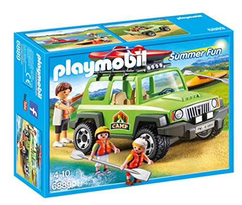 Playmobil 6889 Playset Campamento de Verano con Coche Off-Road SUV, Multicolor