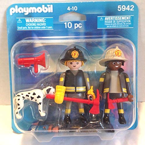 Playmobil Duo_Pack 5942 bomberos americanos con dálmata
