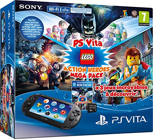 PlayStation Vita - Consola + Megapack Lego Heroes+ 8 GB Memory Card