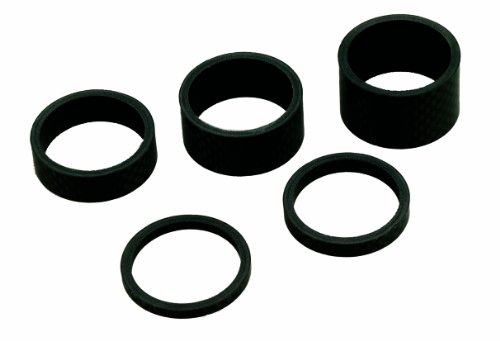 Point 29270001 - Juego de distanciadores de Aluminio (1 1/8", 3/5 / 10/15 / 20 mm), Color Negro