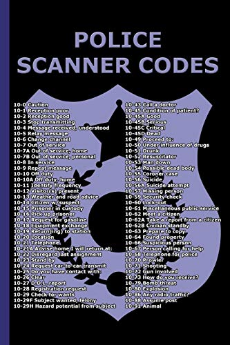 Police Scanner Codes with Badge : College Ruled Notebook: For Patrol Police Officers, Deputies, & Constables, and Dispatchers