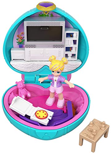 Polly Pocket Mini cofre Salón de Polly, muñeca con accesorios (Mattel GCN07)