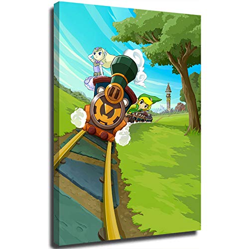 Póster de The Legend of Zelda Spirit Tracks, 61 x 91 cm, diseño de Zelda Spirit Tracks, para decoración del hogar, estirada y lista para colgar Póster de The Legend of Zelda Spirit Tracks, 61 x 91 cm, diseño de Zelda Spirit Tracks, para decoración del hogar, estirada y lista para colgar
