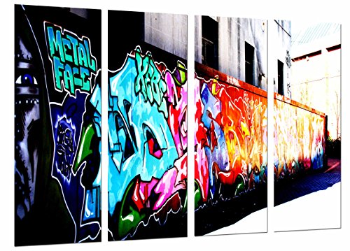 Poster Fotográfico Original Moderno Urbano, Pared Grafiti Colores,Pintura  Tamaño total: 131 x 62 cm XXL