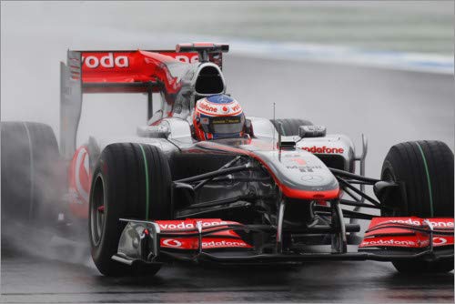 Posterlounge Cuadro de PVC 100 x 70 cm: Jenson Button, McLaren Mercedes, Hockenheimring 2010 de Motorsport Images