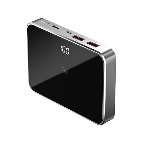 Prestigio Power Bank Wireless Graphene PD 10000mAh Puerto Type-C 2 Hub USB 3.0 Carga Inalámbrica Rápida Power Bank Qi Metal y Vidrio Templado