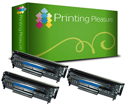 Printing Pleasure Compatible Q2612A 12A Cartucho de tóner para HP Laserjet 1010 1012 1015 1018 1020 1022 1022N 1022NW 3010 3015 3020 3030 3050 3052 3055 M1005 M1319F MFP - Negro, Alta Capacidad