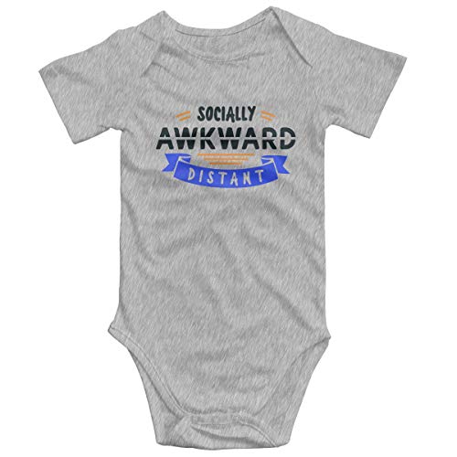 Promini Socially Awkward ZI5480 - Mono de manga corta para bebé, de 3 a 6 meses, de algodón