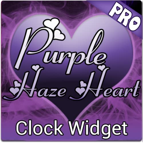 Purple Haze Hearts Clock Widget Pack